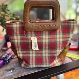 Longaberger Orchard Park Plaid Purse